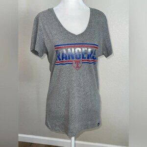 47 Texas Rangers Women's Double Dazzle Ultra Rival V-neck T-shirt